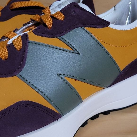 New Balance 327 Burgundy Maroon Orange Mens Shoe Sneaker MS327LY1 - Picture 5 of 11